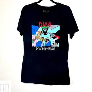 DWA Dogs With Attitude Graphic Tee Shirt Size Medium Unisex